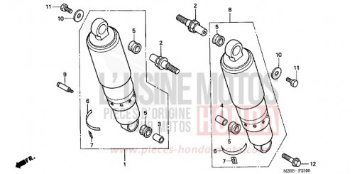 REAR CUSHION GL1500C2 de 2002